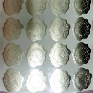 Pegatinas adhesivas con forma de corazón en relieve dorado, pegatinas decorativas de papel metalizado de forma irregular para invitaciones de boda, 20 unidades - Product Image 2