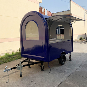 Carrito <span class=keywords><strong>de</strong></span> Comida Móvil para Uso en Exteriores con Acabado Brillante, Diseño <span class=keywords><strong>de</strong></span> Carrocería Redondeada, Remolcable, con Patas <span class=keywords><strong>de</strong></span> Soporte - Product Image 1
