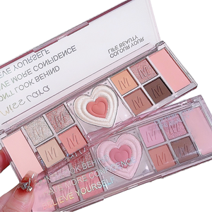 Coeur usine haute qualité 12 couleurs miroitant paillettes ombre à paupières Palette de maquillage cosmétiques pour foncé en gros poudre pour les yeux en vrac - Product Image 3
