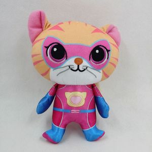 HY198 Supers Cat Team Crystal Supers Juguete <span class=keywords><strong>de</strong></span> peluche suave Animal <span class=keywords><strong>de</strong></span> peluche Juguete Gatito azul Gato verde Gato amarillo Muñeca Niños Juguete para regalo - Product Image 4
