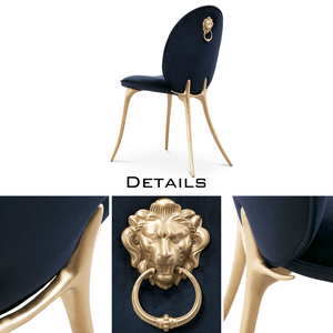 Silla Moderna de Latón Inspirada en la Estética Vibrante <span class=keywords><strong>del</strong></span> <span class=keywords><strong>Circo</strong></span>, Acabado Pulido para Uso en Restaurantes, Apartamentos y Bares Domésticos - Product Image 5