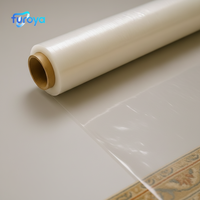 Film de protection de tapis auto-adhésif en PE souple, haute transparence, imperméable, anti-poussière, anti-rayures, pour la rénovation de la maison
