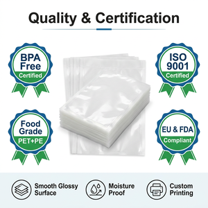 <span class=keywords><strong>Sacchetti</strong></span> Trasparenti per Sottovuoto, Buste in Plastica con 3 Lati Sigillati, <span class=keywords><strong>Sacchetti</strong></span> Trasparenti in Mylar per Conservazione Alimenti - Product Image 4