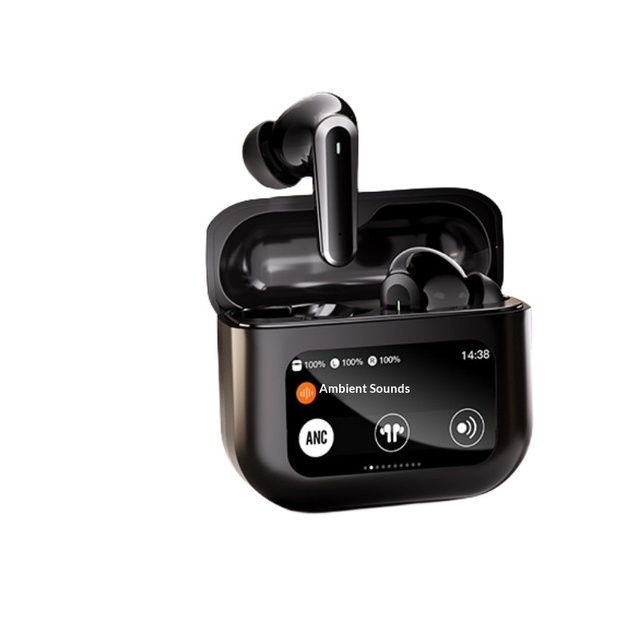 AI translation full-color LCD touch screen noise reduction 5.4 Bluetooth headphones IPX5 waterproof voice control