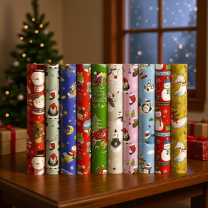 Papel de regalo navideño para niños: 2 metros x 70 centímetros, 60 piezas para regalos navideños infantiles - Product Image 3