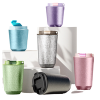 Tasse isotherme double paroi en acier inoxydable 304, anti-fuite, avec couvercle torsadé, finition mate, réutilisable, prête à être expédiée