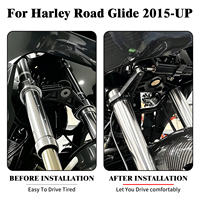 Kit d'amortisseur de direction pour moto Harley Road Glide 15-UP avec fourches avant 54mm/58mm/49mm, pièces de suspension