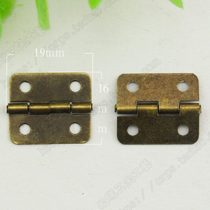 Bisagra pequeña para caja de madera, bisagra plana de hierro de 19x16mm para caja de madera antigua, pieza de conexión para decoración del hogar - Product Image 1