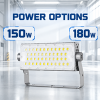 Projecteurs LED modulaires industriels 150W 180W pour tunnel, parking, usine, entrepôt