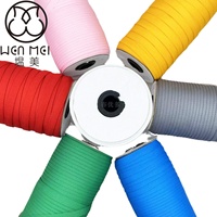 Tissu à coudre en sangle de polyester de ruban à chevrons élastique de 10mm tissé de couleur personnalisée en gros