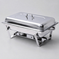 Kompor Buffet Hotel Komersial YUNHE YH-433 9L, Wadah Makanan Panas Stainless Steel, Terinsulasi, Perlengkapan Dapur Sarapan