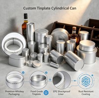 Boîte en métal cylindrique ronde de qualité alimentaire, scellée, anti-humidité, pour l'emballage de biscuits, bonbons, noix et produits secs