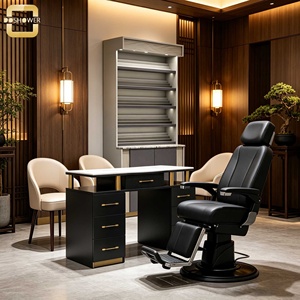 Estación de Manicura Moderna de Alta Calidad con Superficie de Mármol y Cajones de Almacenamiento para Salón de Uñas, Salón de Belleza y Estudio en Casa - Product Image 4