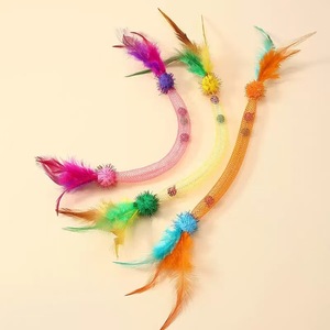 Nuovo Giocattolo per Gatti 2026: Tubo a Rete Interattivo con Piuma e Campanello, Giocattolo da Mordere Resistente per la Dentizione, Sicuro per i Denti, Colorato e Divertente per Gatti - Product Image 6