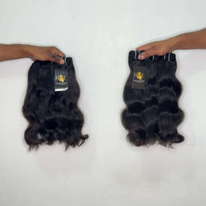 Mèches de cheveux ondulés de temple indien, Cheveux bruts non traités de temple, Fournisseurs de cheveux vierges bruts d'un seul donneur - Product Image 2