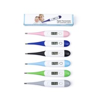 Termometer Digital Nirkabel Medis Soft Head dengan Layar LCD, Termometer Elektronik Celcius untuk Penggunaan Rumah Tangga
