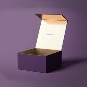 صندوق هدايا فاخر مخصص بشعار مطبوع قابل للطي من الورق المقوى المضلع قابل للطي ممغنط