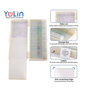 Recursos Didácticos, Equipo de Enseñanza, Microscopio Médico, Preparación de Secciones Histológicas de Portaobjetos Biológicos, 25 Piezas - Product Image 1