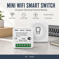 Module d'interrupteur intelligent WiFi Tuya Mini 16A, contrôle bidirectionnel, module de relais DIY, application Smart Life, commande vocale Alexa Google Home