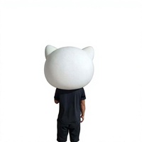 Costume de mascotte de chat amusant pour le carnaval et le Nouvel An, design dessiné à la main, tenue de cosplay unisexe pour adultes