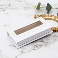 Boîtes cadeaux en papier magnétique rose de luxe personnalisées, étuis pour cils, boîte d'emballage pour cils
