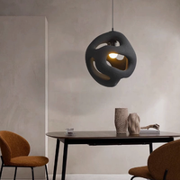 Lampe suspendue sphérique Wabi Sabi en polystyrène haute densité irrégulier et creux pour salle à manger
