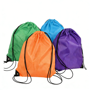 Polyester <b>Backpack</b> Wholesale Eco Friendly Gift Packaging Pouch Customized Colorful <b>Drawstring</b> Bag With Logo Printed - Product Image 3
