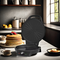 Gril électrique personnalisé de 12 pouces pour la maison poêle à crêpe ronde four à pizza portable machine à pizza automatique avec minuterie
