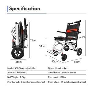 Venta al por mayor Sillas <span class=keywords><strong>de</strong></span> <span class=keywords><strong>ruedas</strong></span> manuales <span class=keywords><strong>Precio</strong></span> Peso ligero Nuevo diseño <span class=keywords><strong>Silla</strong></span> <span class=keywords><strong>de</strong></span> <span class=keywords><strong>ruedas</strong></span> manual con freno ajustable - Product Image 3