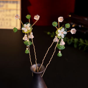 <span class=keywords><strong>Super</strong></span> Fée Style Ancien Han Vêtements Coiffe Joker Lotus Cheveux Épingle Tang Style Song Lily Valley Fourche <span class=keywords><strong>U</strong></span> Cheveux Accessoires - Product Image 5