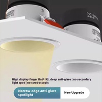 Projecteur LED anti-éblouissement High Color RA98 Full Spectrum Three-Color Hill Wash Wall Unhosted Downlight pour la maison et le bureau