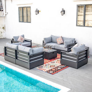 فناء في الهواء الطلق حديقة الألومنيوم مع طاولة - Product Image 3