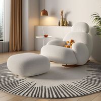 Nouveau design, fauteuil inclinable individuel, canapé imperméable en tissu velours, canapé à bascule moderne nordique, ensemble de canapés pour salon