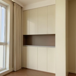 Garde-robe moderne de luxe autoportante en bois pour la maison, appartement, hôtel, atelier de rangement de vêtements, ensemble de meubles de chambre à coucher - Product Image 2