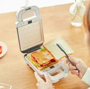 Многофункциональная машина для приготовления завтрака, мини-вафельница с антипригарным тостом, машина для приготовления сэндвичей, тостер