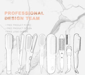 Portable <strong>Mini</strong> <strong>Hair</strong> Straightening Brush Fast Heating Travel <strong>Straightener</strong> Comb for Women with Cover Private Label OEM - Product Image 6