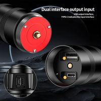 Lampe torche LED haute puissance 1000 lumens de haute qualité, longue portée, avec zoom réglable, rechargeable par USB, IP65, faisceau de 500-600 m