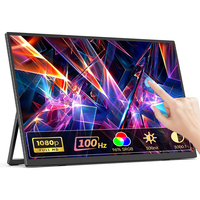 Moniteur portable Eimio 21,5 pouces IPS tactile, type C, plug-and-play, extension d'écran portable pour ordinateur portable, écran tactile portable, extension d'écran pour ordinateur portable OEM
