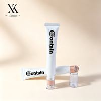 Tube de massage cosmétique pour les yeux de 20 ml, recyclable, avec logo personnalisé, emballage en plastique, tube à presser, 3 billes en métal