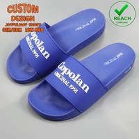 Passer le test REACH Sliders unisexe personnalisé extérieur 3D logo curseurs sandale PVC maison maison chaussures Logo personnalisé pantoufles diapositives homme