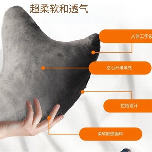 Ergonomic Shoulder Support Pillow Wedge Shape Grey Flannel Microfiber Firm Therapy <b>Cushion</b> <b>For</b> Relief - Product Image 2