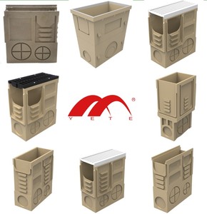 Caisse de drainage en béton polymère moderne EN1433 sur mesure avec <span class=keywords><strong>couvercle</strong></span> en fonte ductile et acier inoxydable pour projets de drainage extérieur - Product Image 6