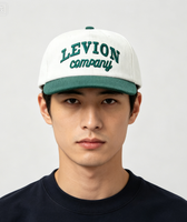 Topi Golf Snapback 5 Panel Berbahan Corduroy dengan Bingkai A-Frame, Model Crown High Profile Retro Kustom, dan Bill Melengkung