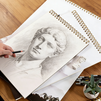 Bloc de Dibujo Multitamaño, Papel de Dibujo de 160 g, 30 Hojas Disponibles en 4K 8K 16K 32K A3 A4 A5 para Dibujos Artísticos y Bocetos de Todas las Edades
