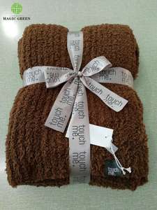 Magic Green Super Soft Luxury USA Superventas Color café Más nueva tecnología Hilo de plumas de punto Manta para adultos - Product Image 4