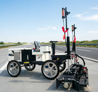 Niveleuse à béton laser guidée moderne, vitesse rapide 4-8 km/h, système 4x4 pour la construction de chaussées à grande échelle