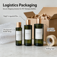 Flacons de lotion vert foncé de 100 ml/200 ml/300 ml avec bouchons dorés pour recharges de shampoing et d'après-shampoing