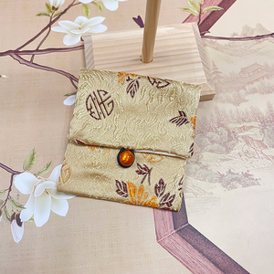 Chine Réutilisable Dragon Soie Brocart Cordon Pochette Papier et Carton Imprimé Sac De Rangement pour Bijoux et Cadeaux Conteneur Élégant - Product Image 5