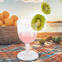 6oz gracieux gobelet à vin personnalisé 10oz PS tasse à eau en plastique gracieuse Dessert tasse à café pour les fêtes Camping hôtel utilisation