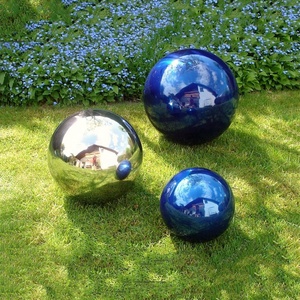 Espejo Mirando Bola de metal Decoración al aire libre Bola de acero inoxidable - Product Image 4